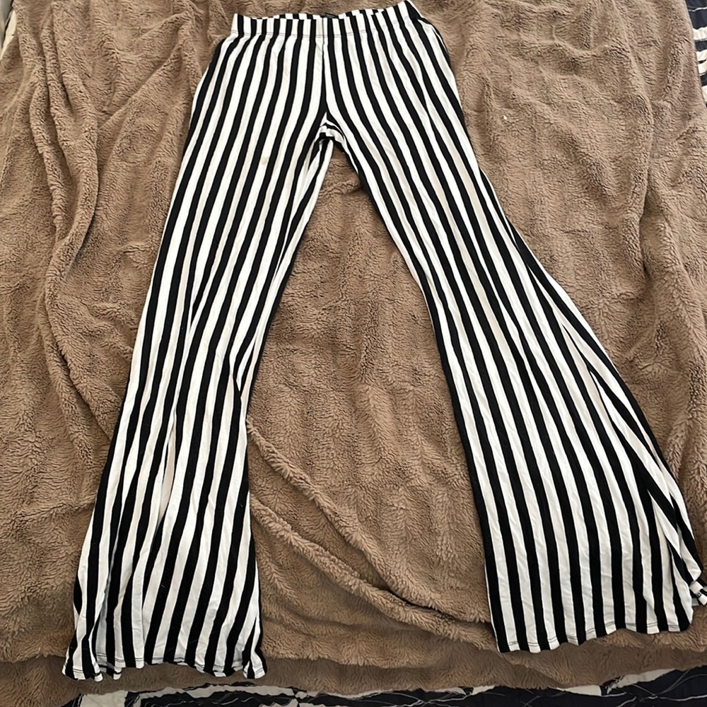 Striped forever 21 flare pants